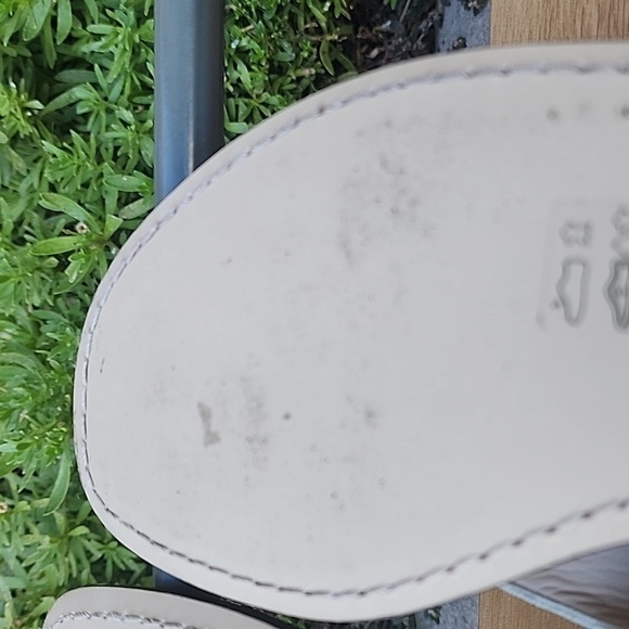 J Crew Cream Leather  Flip Flops Sandals Womens Size 10 - Picture 11 of 12